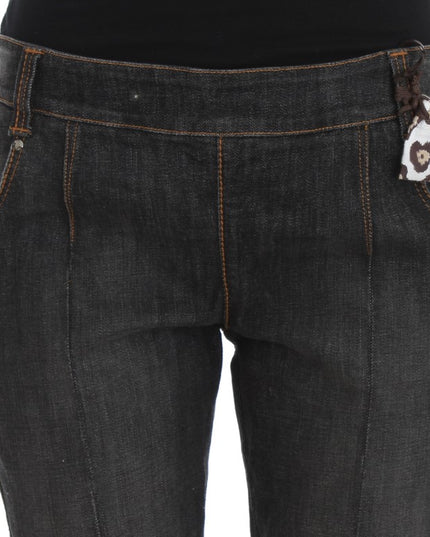 Ermanno Scervino Gray Cotton Slim Fit Denim Jeans