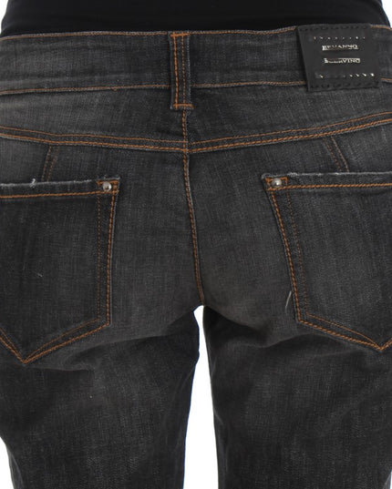 Ermanno Scervino Gray Cotton Slim Fit Denim Jeans