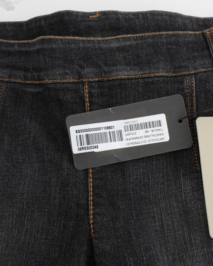 Ermanno Scervino Gray Cotton Slim Fit Denim Jeans