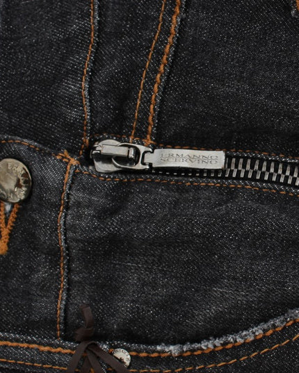 Ermanno Scervino Gray Cotton Slim Fit Denim Jeans