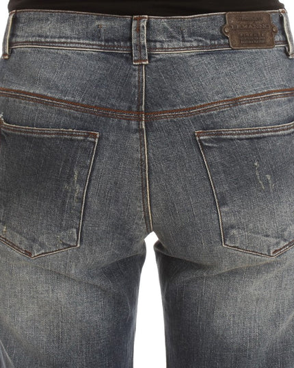 Ermanno Scervino Blue Wash Cotton Blend Slim Fit Jeans