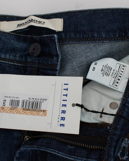 Ermanno Scervino Blue Wash Cotton Blend Slim Fit Jeans