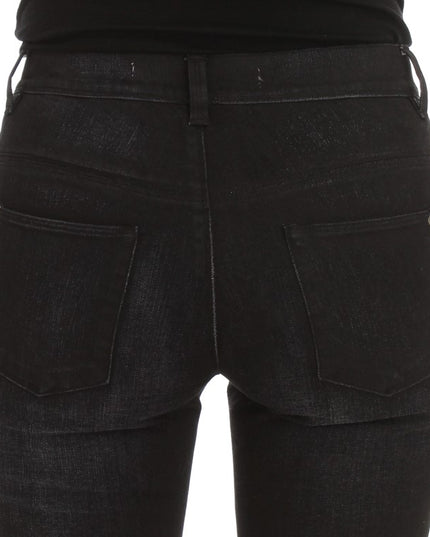 Ermanno Scervino Blue Cotton Blend Slim Fit Bootcut Jeans