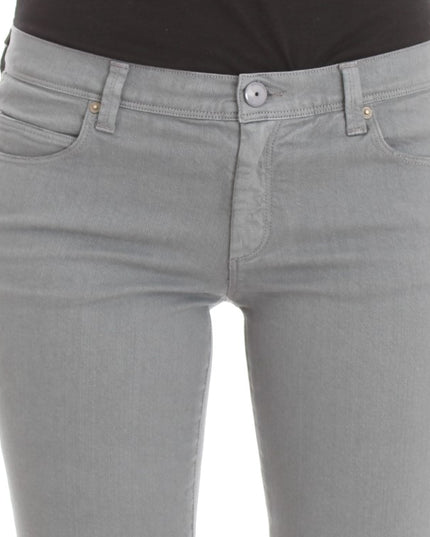 Ermanno Scervino Blue Cotton Blend Slim Fit Bootcut Jeans