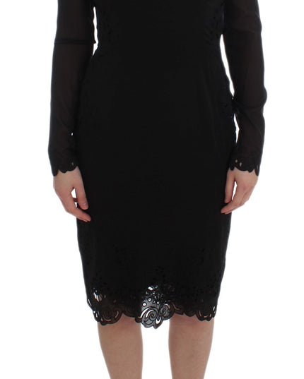 Dolce & Gabbana Black Silk Stretch Sheath Dress