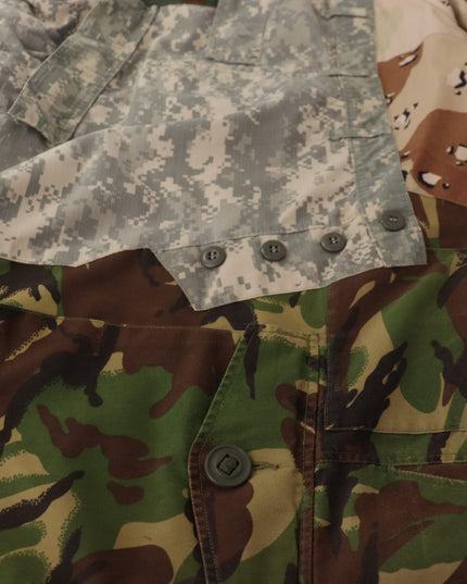 Dolce & Gabbana Multicolor Button Down Patchwork Shirt