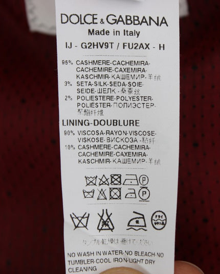 Dolce & Gabbana Purple Cashmere Slim Fit Blazer Jacket