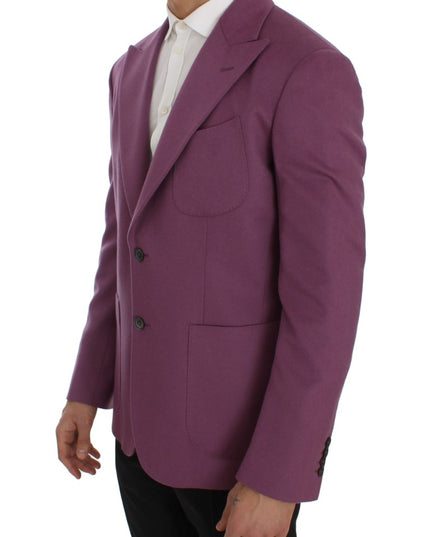 Dolce & Gabbana Purple Cashmere Slim Fit Blazer Jacket