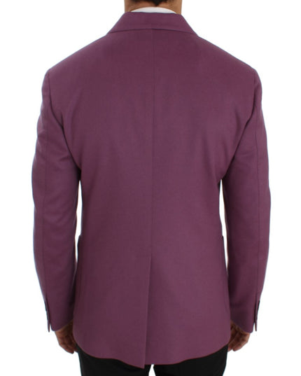 Dolce & Gabbana Purple Cashmere Slim Fit Blazer Jacket