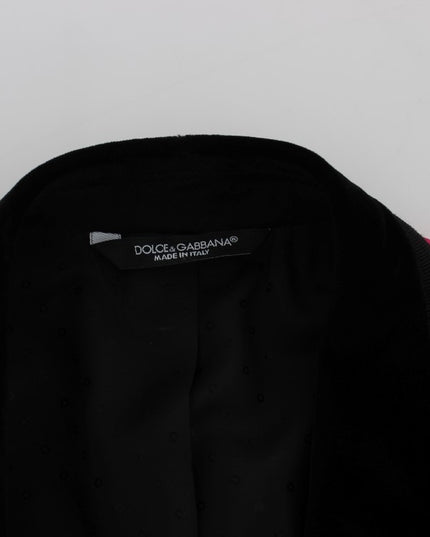 Dolce & Gabbana Pink Floral Brocade Slim Blazer Jacket