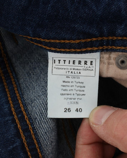 John Galliano Blue Wash Cotton Blend Slim Fit Bootcut Jeans