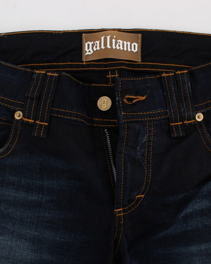 John Galliano Blue Wash Cotton Slim Fit Jeans