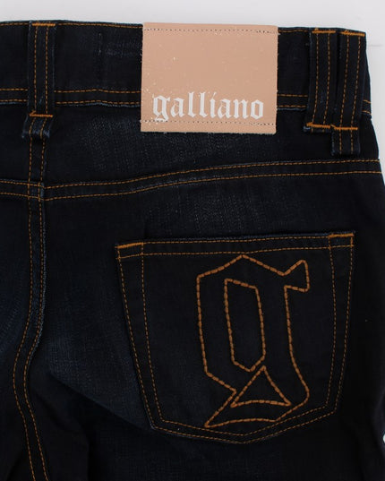 John Galliano Blue Wash Cotton Slim Fit Jeans