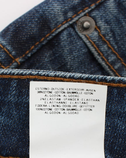 John Galliano Blue Wash Cotton Blend Slim Fit Jeans