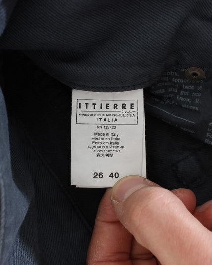 John Galliano Blue Cotton Blend Slim Fit High Waist Jeans