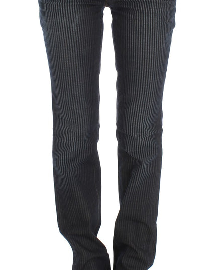 John Galliano Blue Wash Cotton Blend Slim Fit Bootcut Jeans