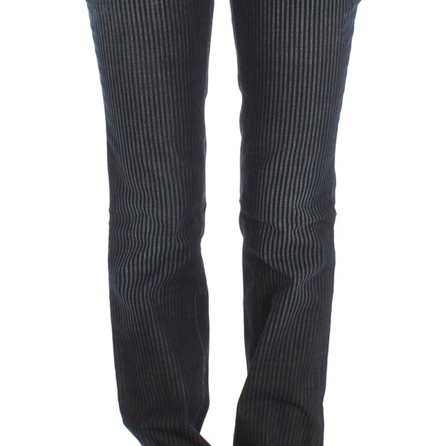 John Galliano Blue Wash Cotton Blend Slim Fit Bootcut Jeans