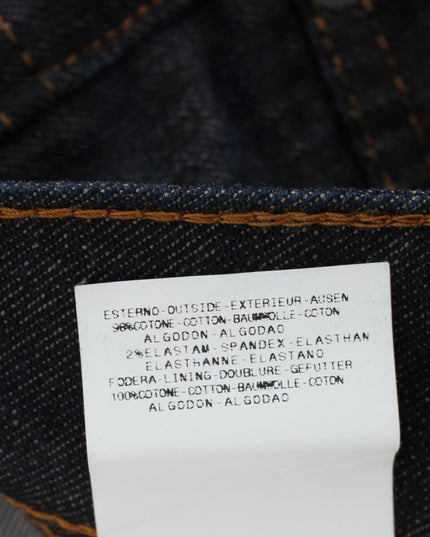 John Galliano Blue Wash Cotton Blend Slim Fit Bootcut Jeans