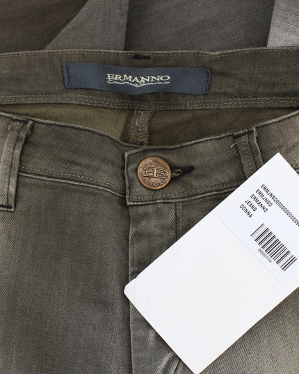 Ermanno Scervino Gray Cotton Blend Loose Fit Boyfriend Jeans