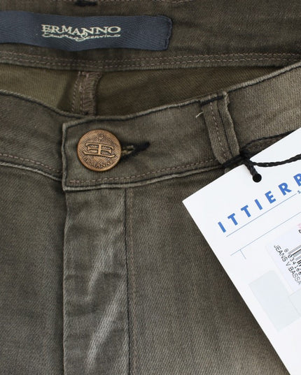 Ermanno Scervino Gray Cotton Blend Loose Fit Boyfriend Jeans