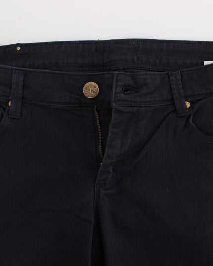 Ermanno Scervino Blue Cotton Blend Casual Fit Pants