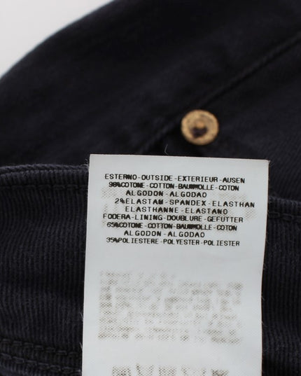 Ermanno Scervino Blue Cotton Blend Casual Fit Pants
