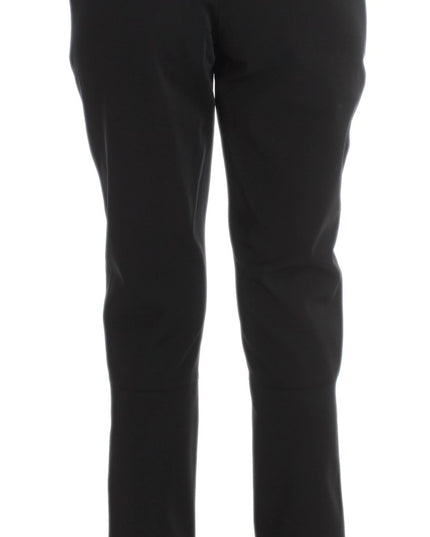 Ermanno Scervino Black Cotton Blend Capri Cropped Pants