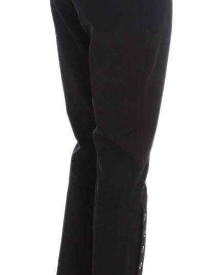 Ermanno Scervino Black Cotton Blend Capri Cropped Pants
