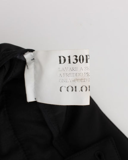 Ermanno Scervino Black Cotton Blend Capri Cropped Pants