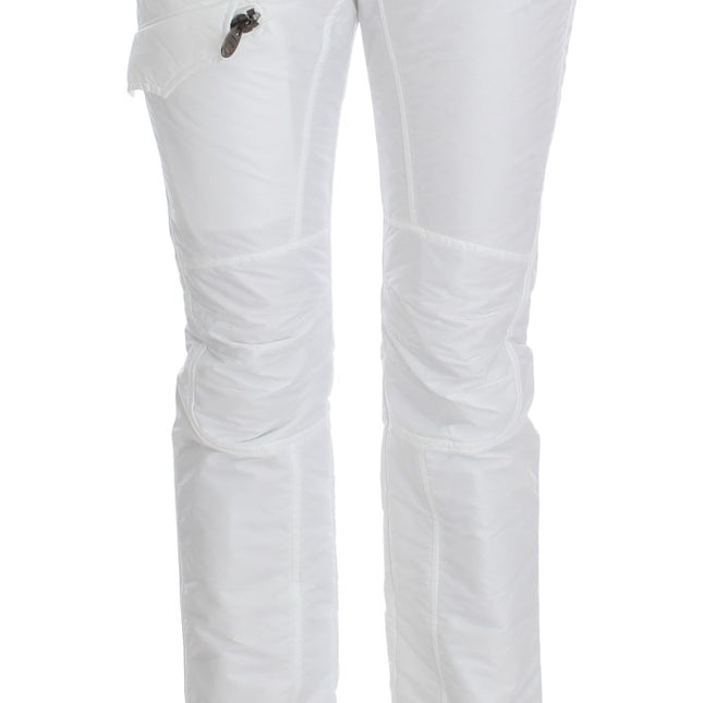 Ermanno Scervino White Nylon Padded Slim Fit Cargo Pants