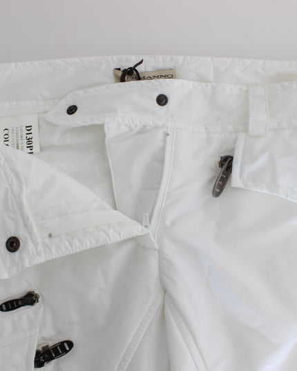 Ermanno Scervino White Nylon Padded Slim Fit Cargo Pants