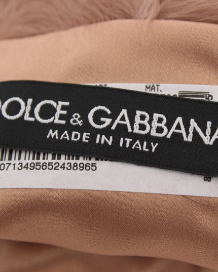 Dolce & Gabbana Beige Suede Xiangao Fur Elbow Gloves