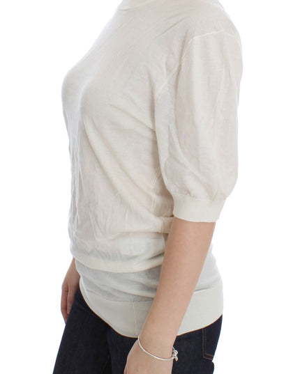 Dolce & Gabbana White 100% Cashmere Sweater