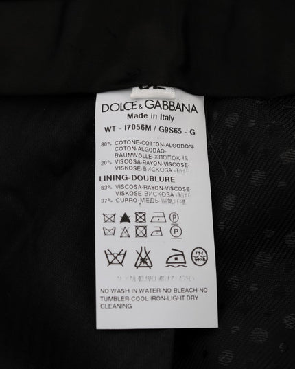 Dolce & Gabbana Blue Striped Cotton Dress Formal Pants