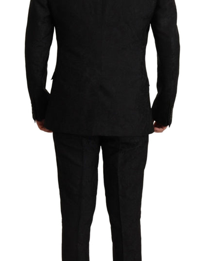 Dolce & Gabbana Black Polyester Formal 2 Piece MARTINI Suit