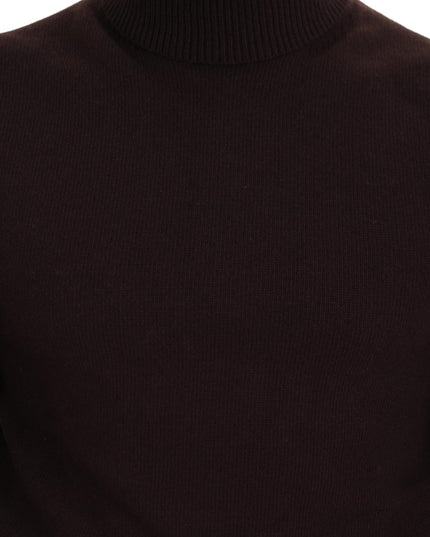 Dolce & Gabbana Brown Wool Turtle Neck Pullover Sweater