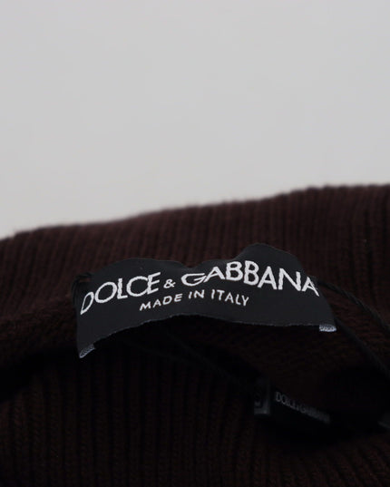 Dolce & Gabbana Brown Wool Turtle Neck Pullover Sweater