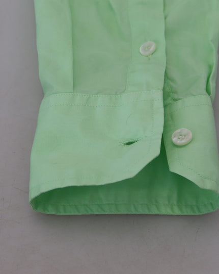 Dolce & Gabbana Mint Green Long Sleeves Button Down Shirt