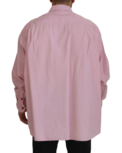 Dolce & Gabbana Pink Casual Button Down Long Sleeves Shirt