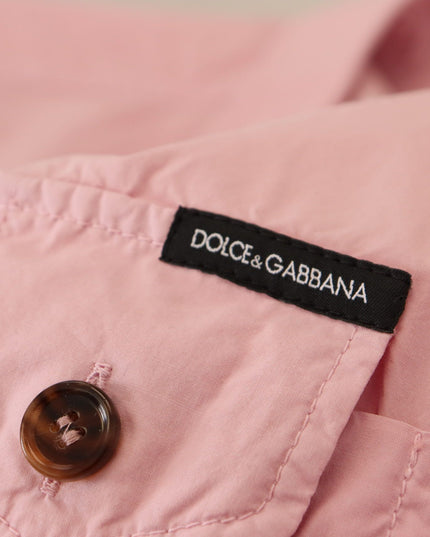 Dolce & Gabbana Pink Casual Button Down Long Sleeves Shirt