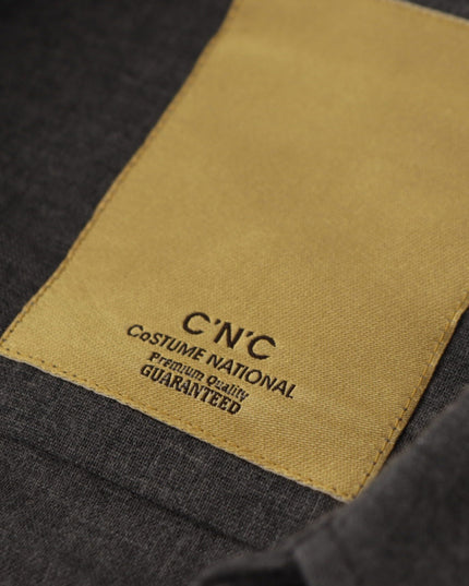 Costume National Dark Gray Cotton Casual Mens Shirt