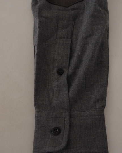 Costume National Dark Gray Cotton Casual Mens Shirt