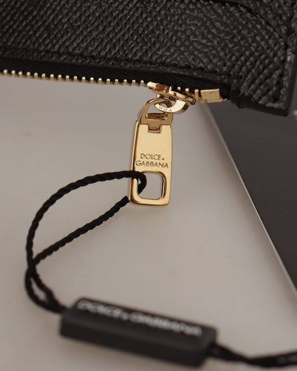 Dolce & Gabbana Black Leather #DGLovesLondon Women Cardholder Coin Case  Wallet