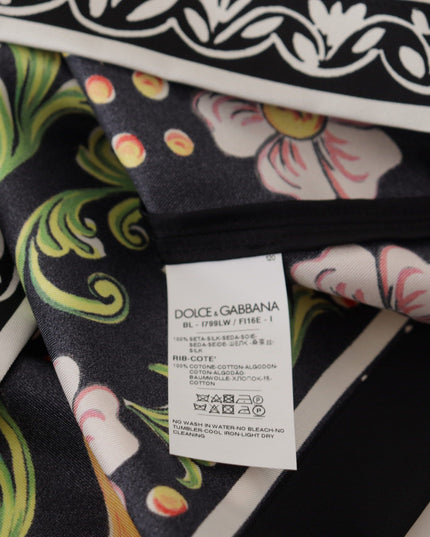 Dolce & Gabbana Multicolor Printed Baroque Loose Long Sleeve