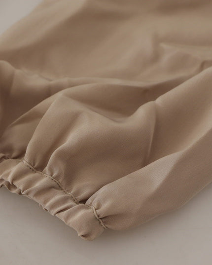 Dolce & Gabbana Brown Waistband Sleeves Ascot Collar Top Blouse