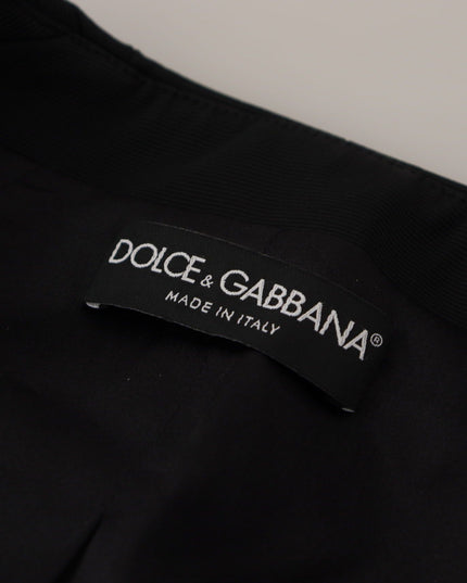Dolce & Gabbana Black Slim Fit Long Sleeves Snap Jacket