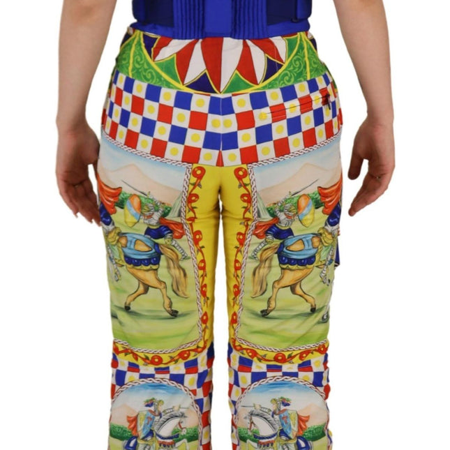 Dolce & Gabbana Multicolor Printed Snow Trouser Pants