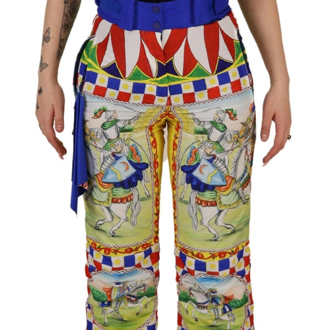 Dolce & Gabbana Multicolor Printed Snow Trouser Pants