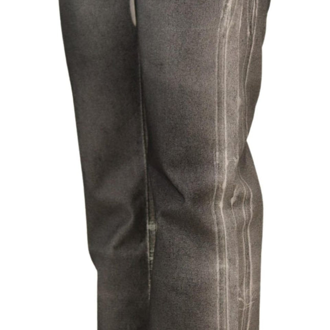 Dolce & Gabbana Grey Washed High Waist Denim Pants Cotton Jeans