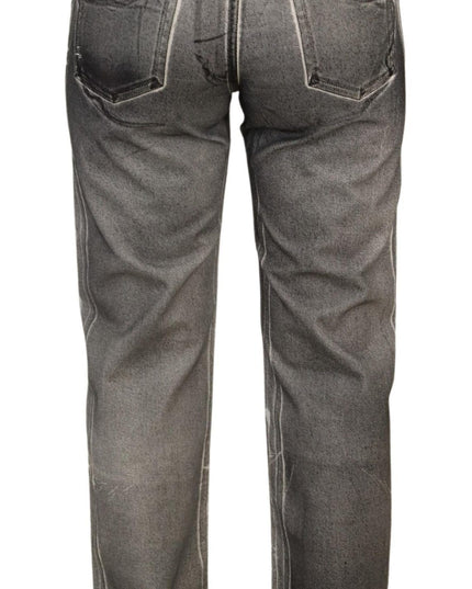 Dolce & Gabbana Grey Washed High Waist Denim Pants Cotton Jeans